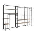 Portants vêtements bois et métal L310 x H200cm ASHTON - Lot de 3