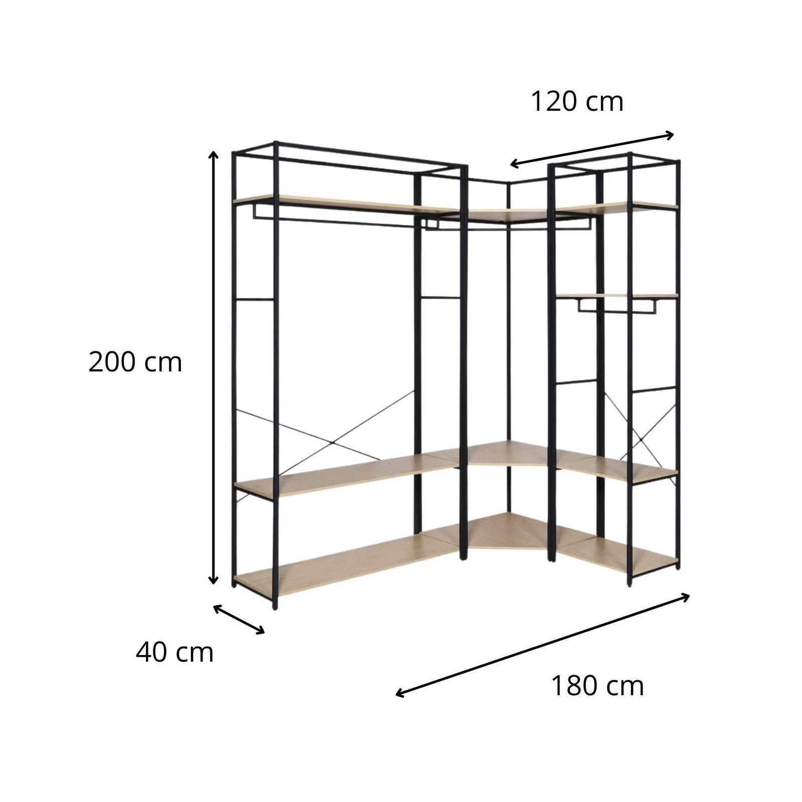 Portants vêtements bois et métal NOIR - Lot de 3 - JUNE