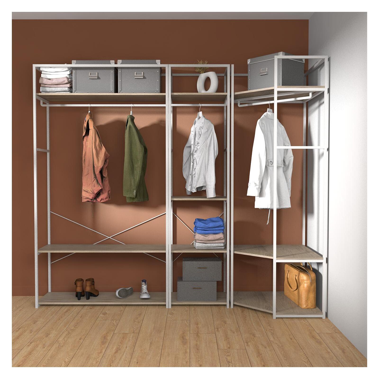 Portants vêtements bois et métal NOIR - Lot de 3 - JUNE