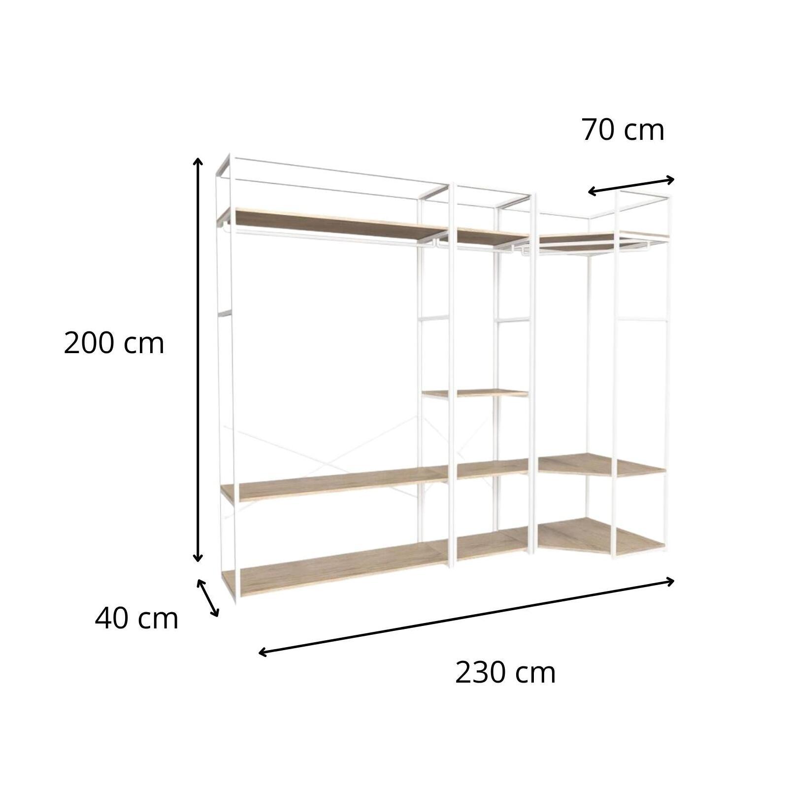 Portants vêtements bois et métal NOIR - Lot de 3 - JUNE