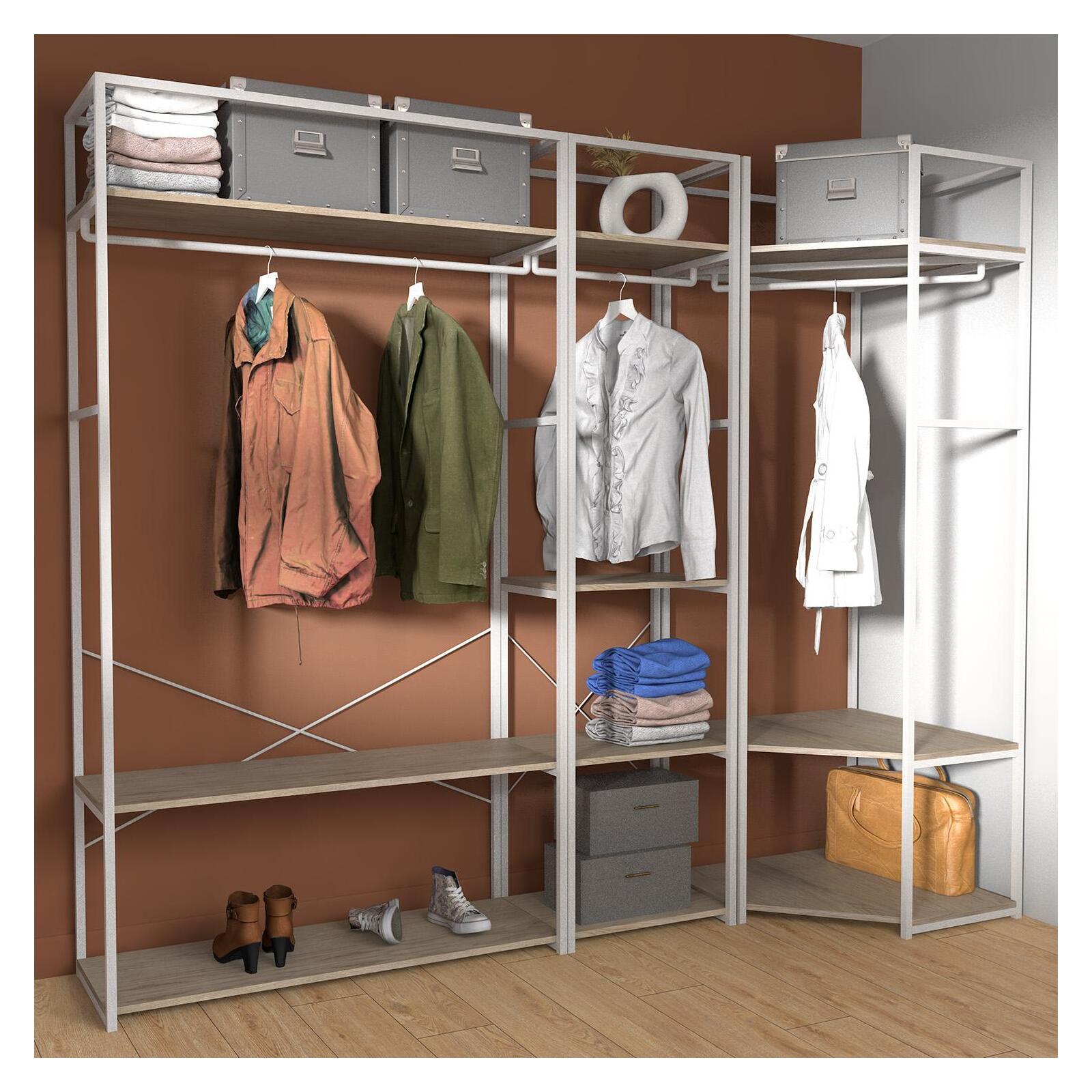 Portants vêtements bois et métal NOIR - Lot de 3 - JUNE