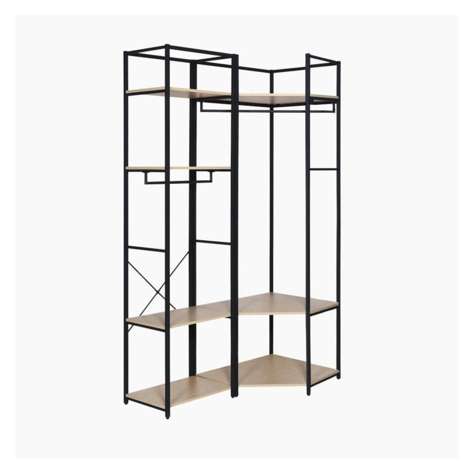 Portants vêtements bois et métal NOIR - Lot de 2 - JUNE