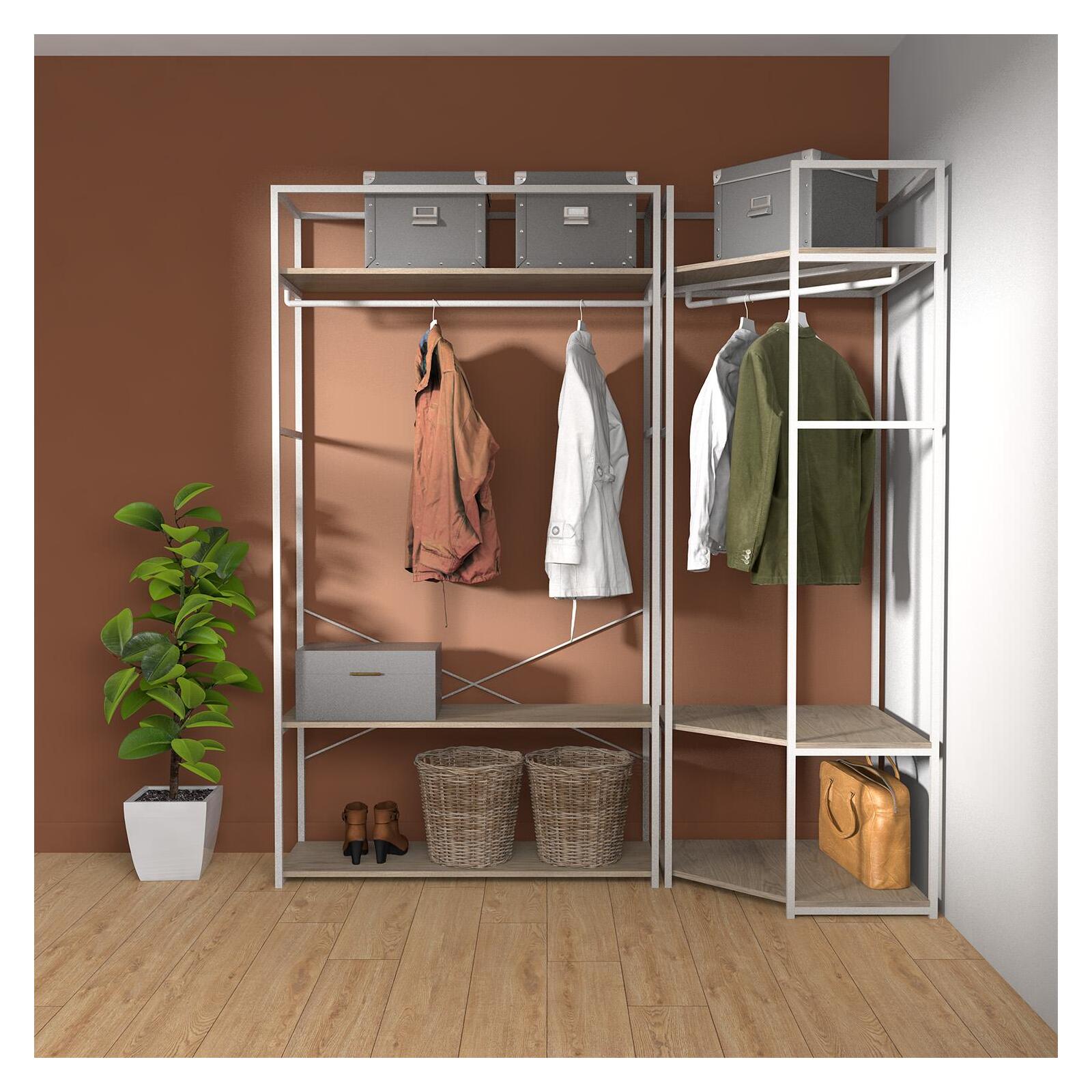 Portants vêtements bois et métal NOIR - Lot de 2 - JUNE