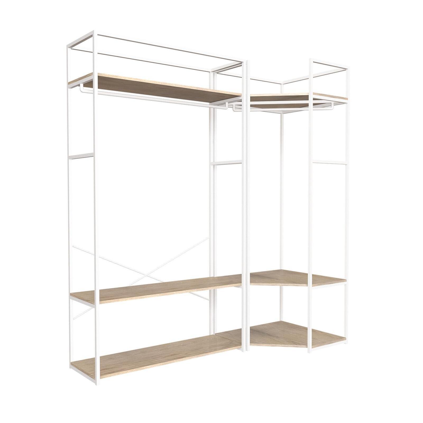 Portants vêtements bois et métal NOIR - Lot de 2 - JUNE