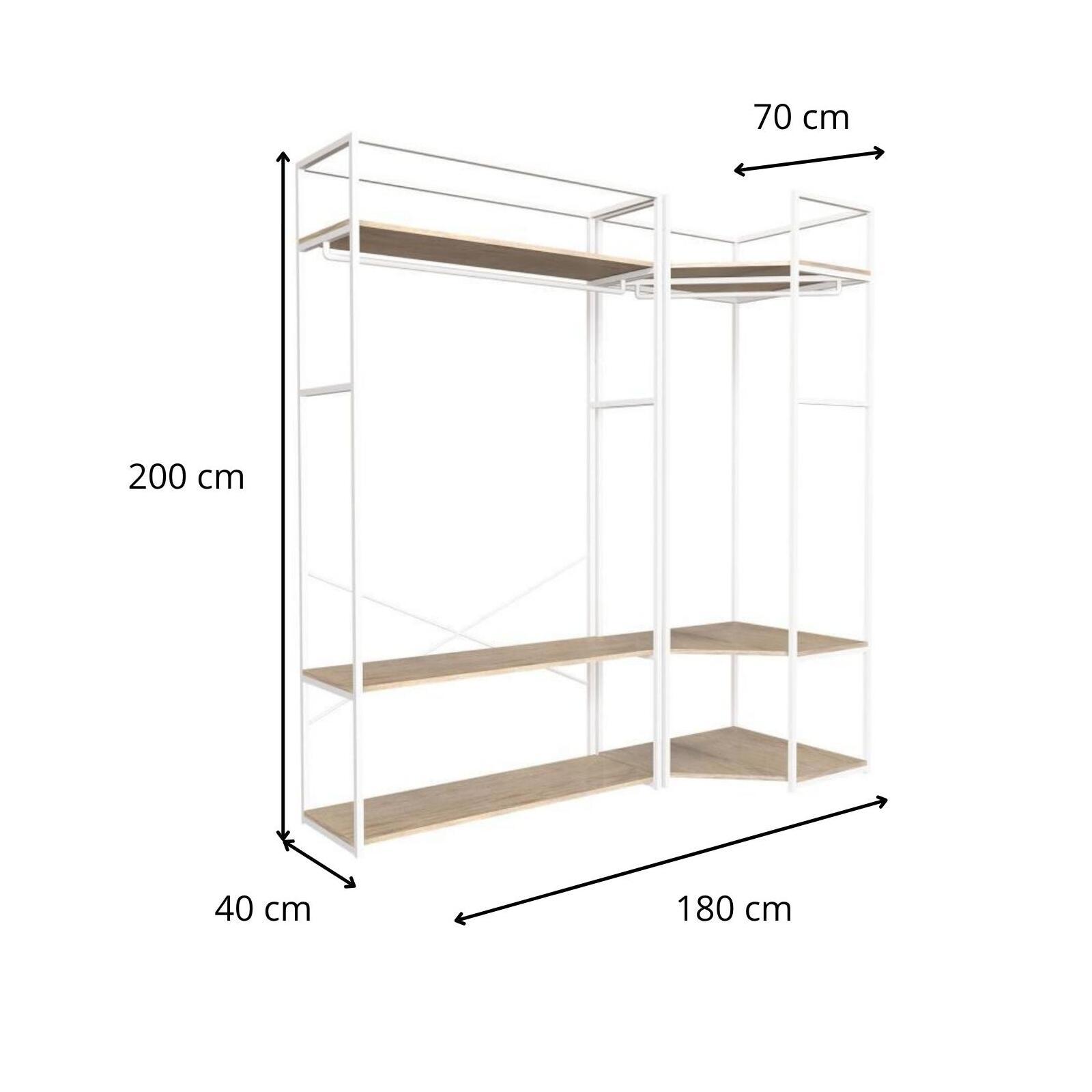 Portants vêtements bois et métal NOIR - Lot de 2 - JUNE