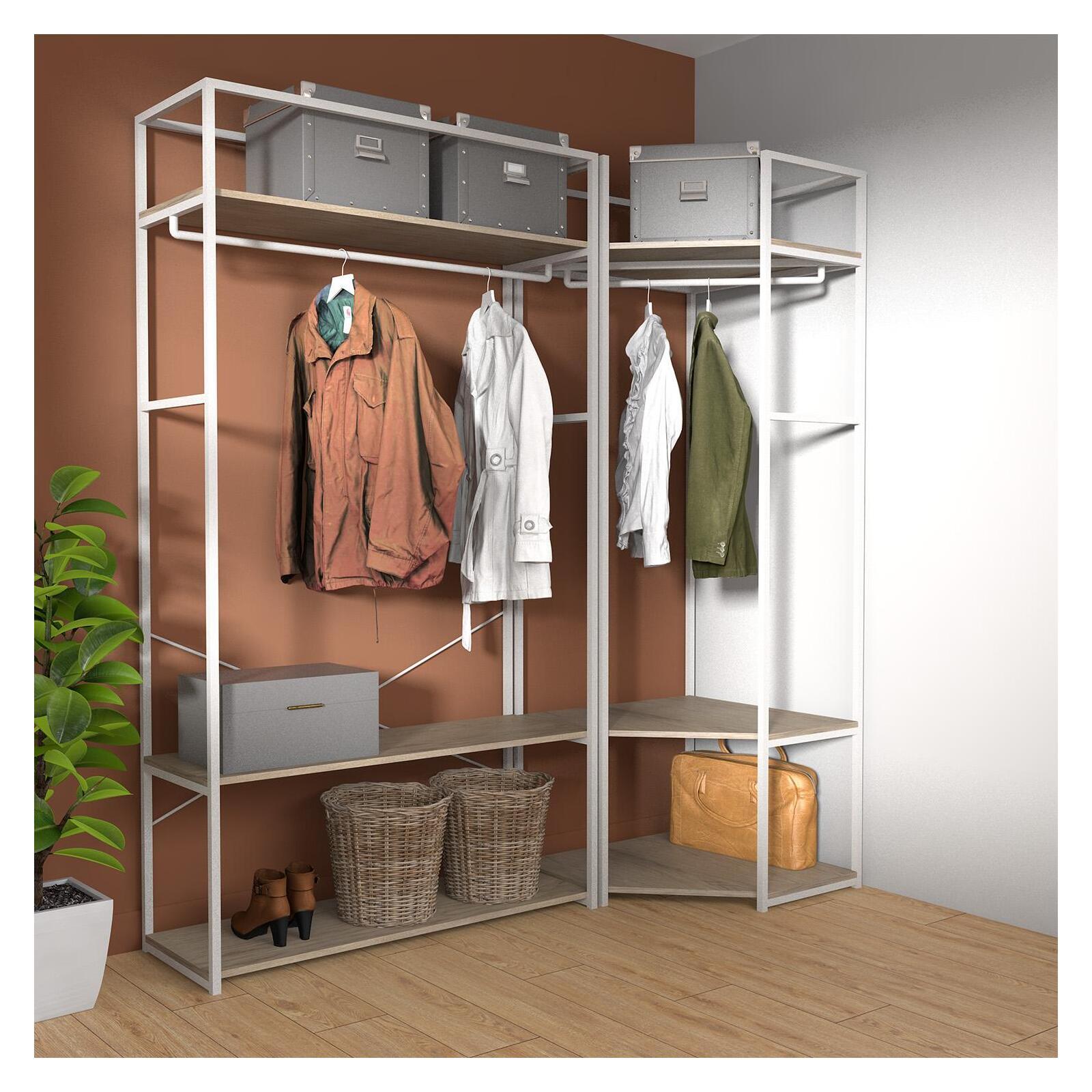 Portants vêtements bois et métal NOIR - Lot de 2 - JUNE