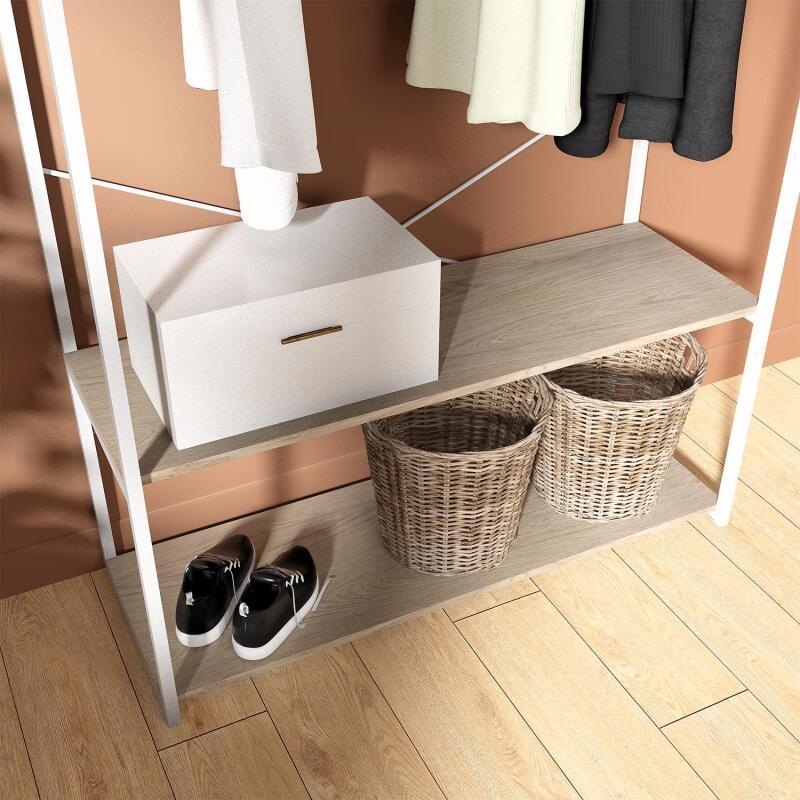 Portants vêtements bois et métal NOIR - Lot de 2 - JUNE