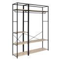Portants Vêtements en bois et métal NOIR - Lot de 2 - JUNE