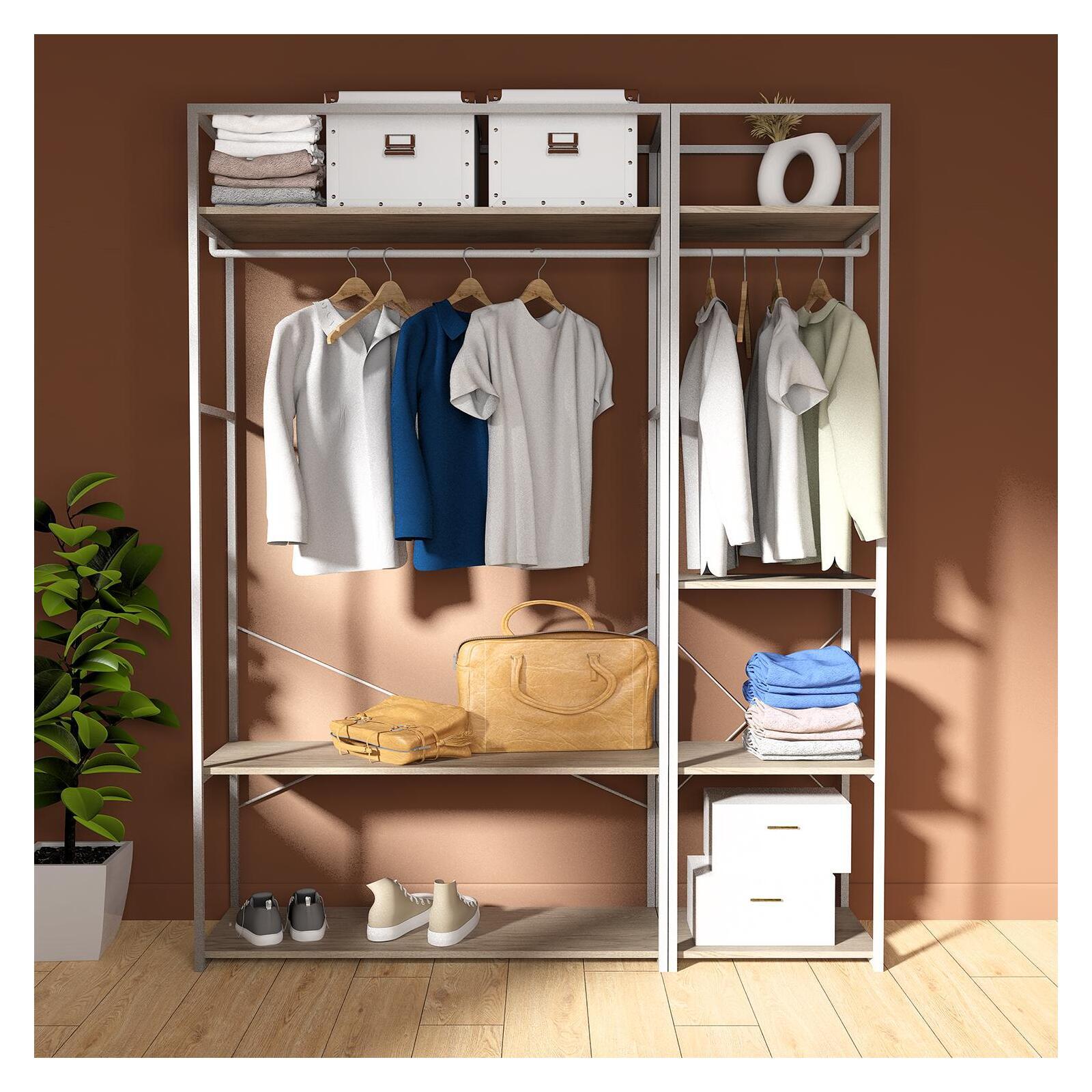 Portants Vêtements en bois et métal NOIR - Lot de 2 - JUNE