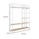 Portants Vêtements en bois et métal NOIR - Lot de 2 - JUNE