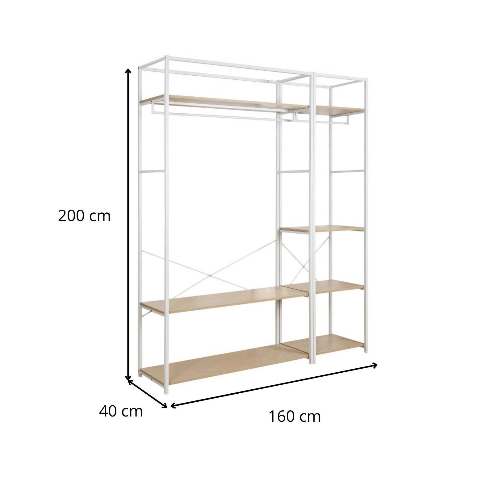 Portants Vêtements en bois et métal NOIR - Lot de 2 - JUNE