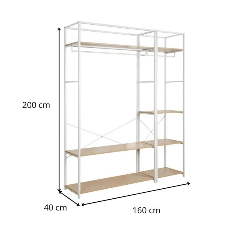 Portants Vêtements en bois et métal NOIR - Lot de 2 - JUNE