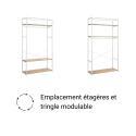 Portants Vêtements en bois et métal NOIR - Lot de 2 - JUNE