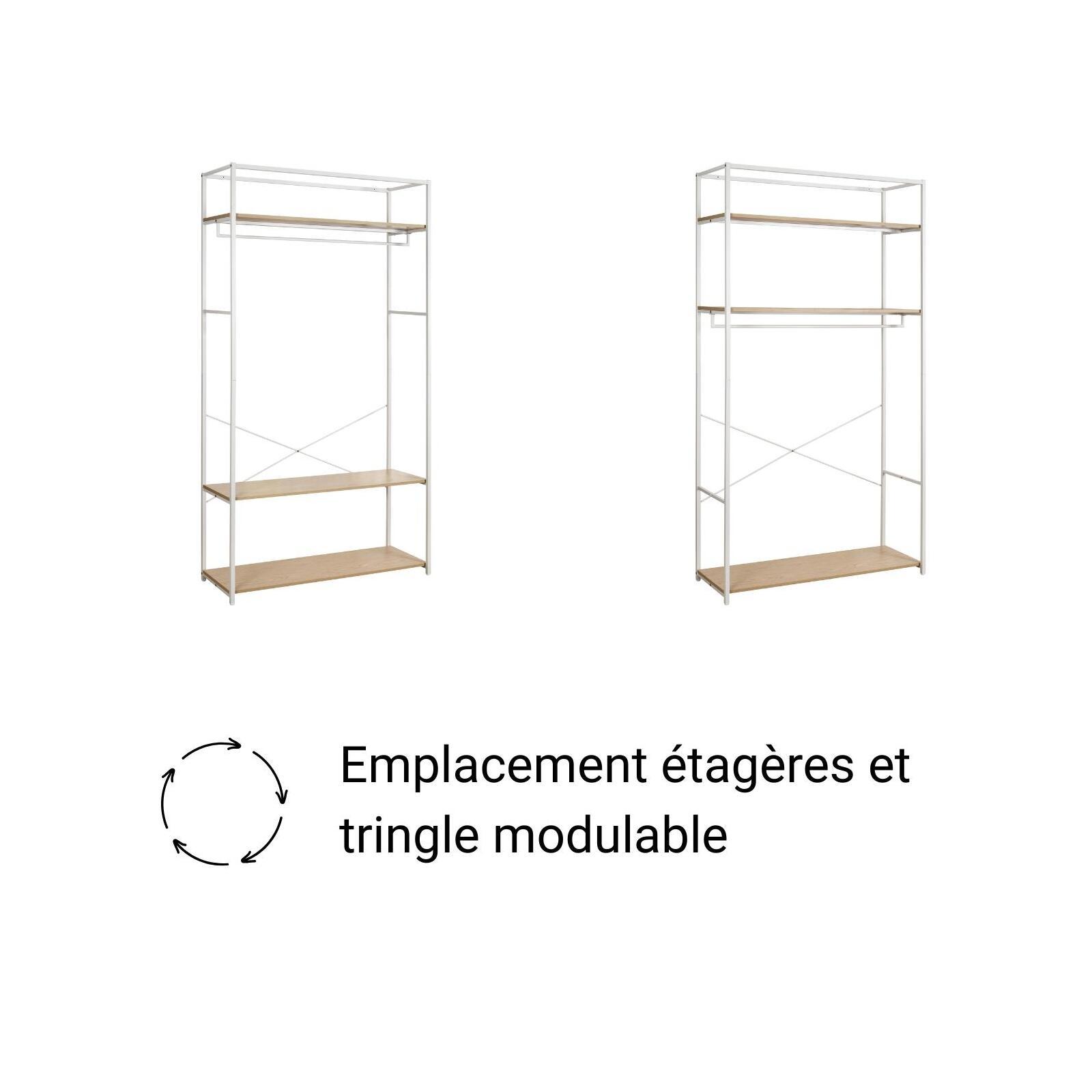 Portants Vêtements en bois et métal NOIR - Lot de 2 - JUNE