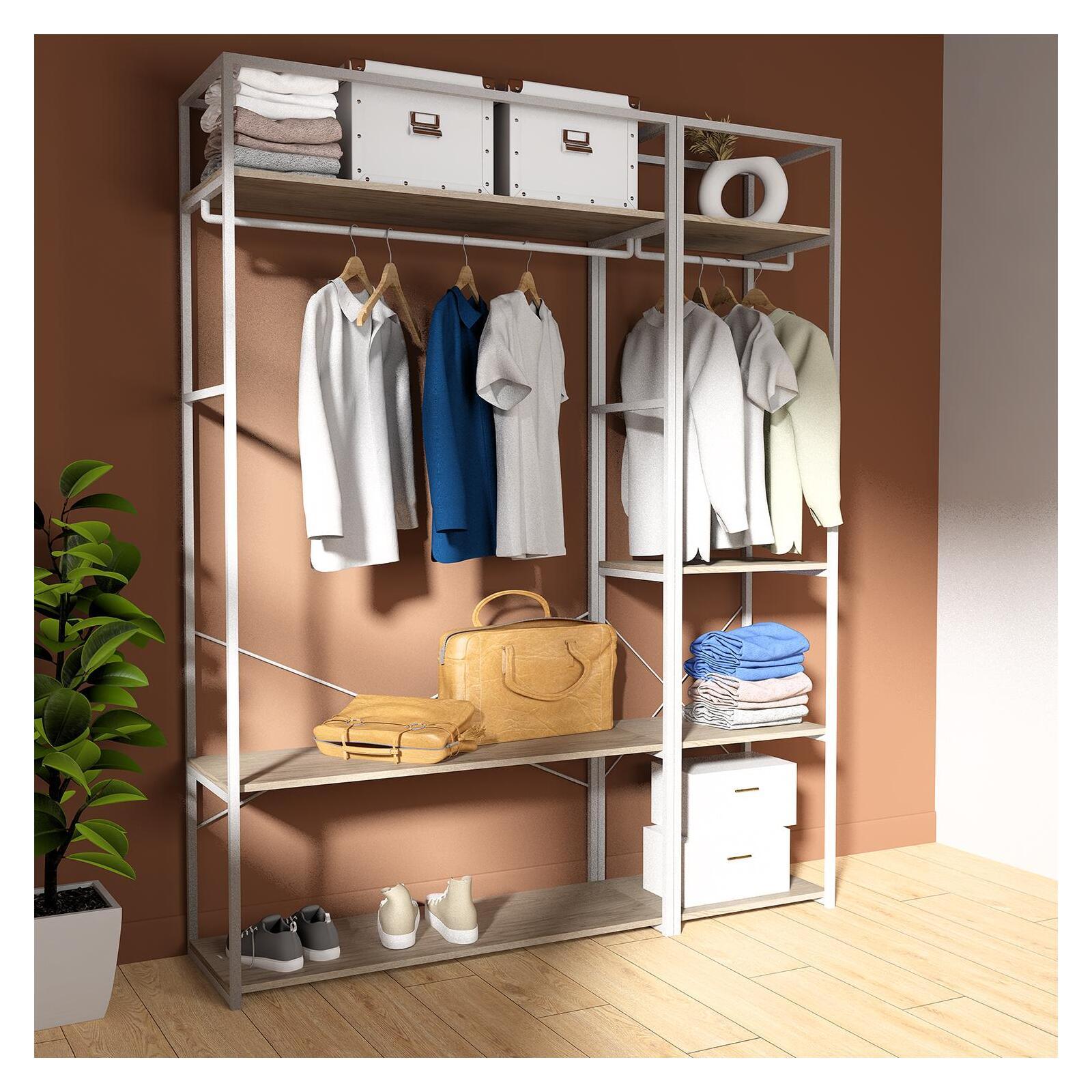 Portants Vêtements en bois et métal NOIR - Lot de 2 - JUNE