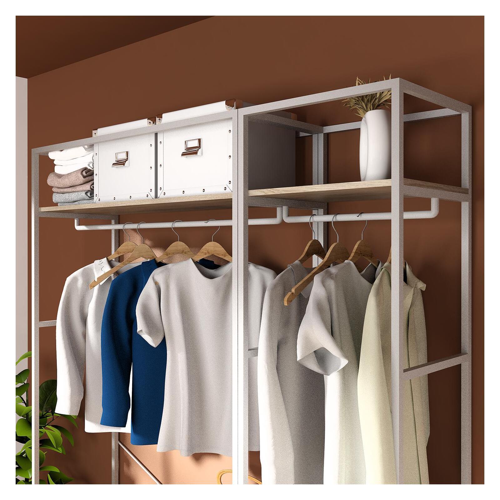 Portants Vêtements en bois et métal NOIR - Lot de 2 - JUNE