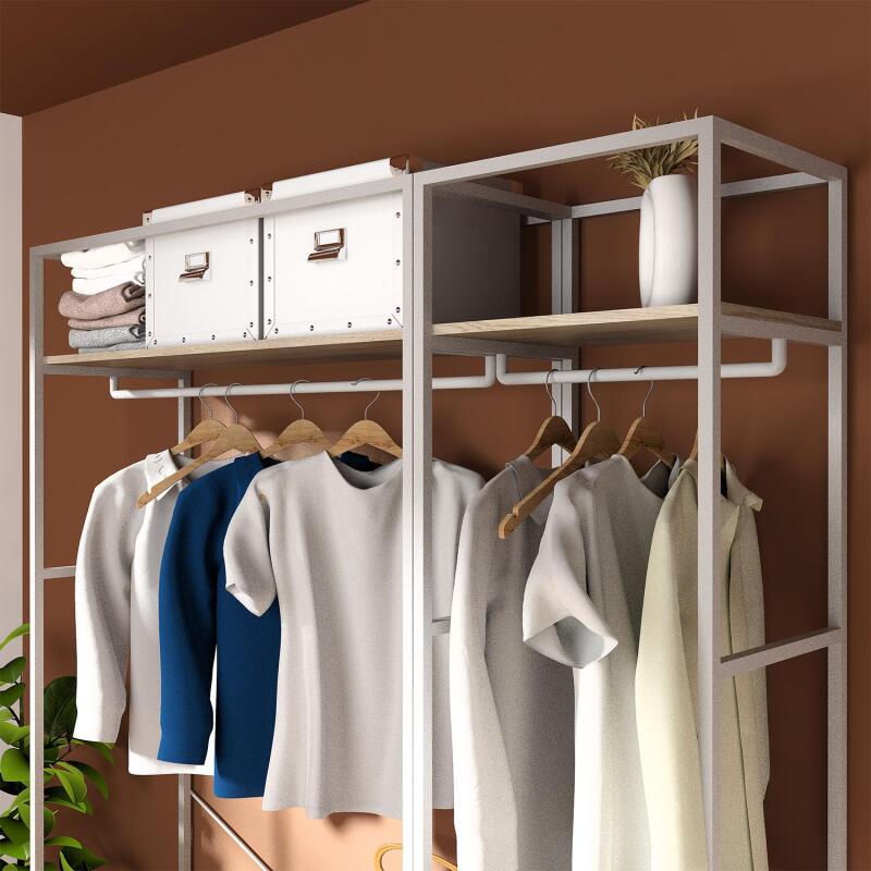 Portants Vêtements en bois et métal NOIR - Lot de 2 - JUNE