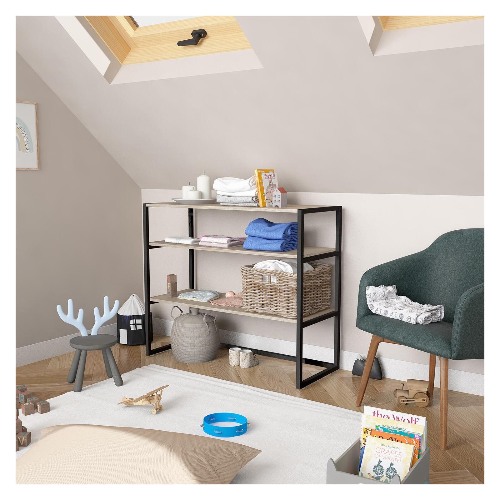 Portant vêtements sous combles étagères L100 x H85 cm