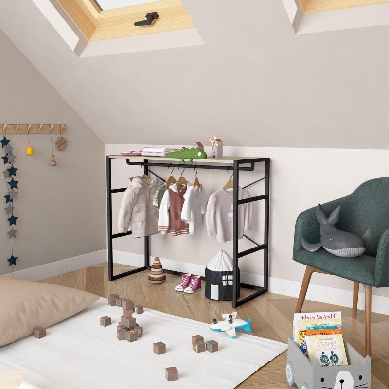 Portant vêtements sous combles penderie L100 x H85 cm