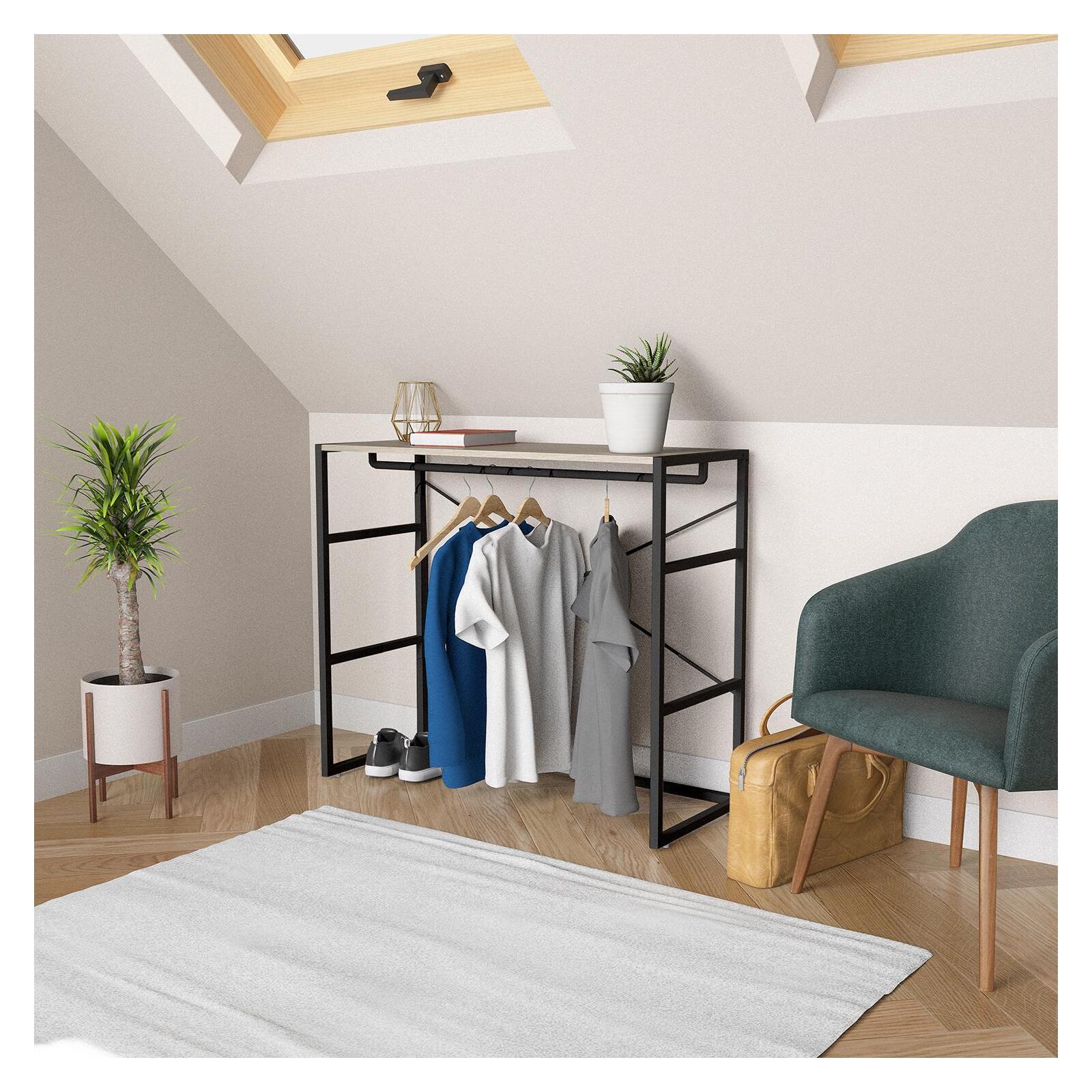 Portant vêtements sous combles penderie L100 x H85 cm