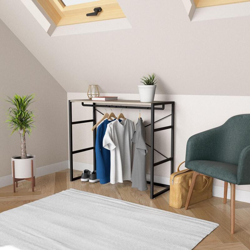 Portant vêtements sous combles penderie L100 x H85 cm