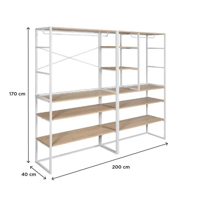 Portants vêtements sous combles modulables - Lot de 4