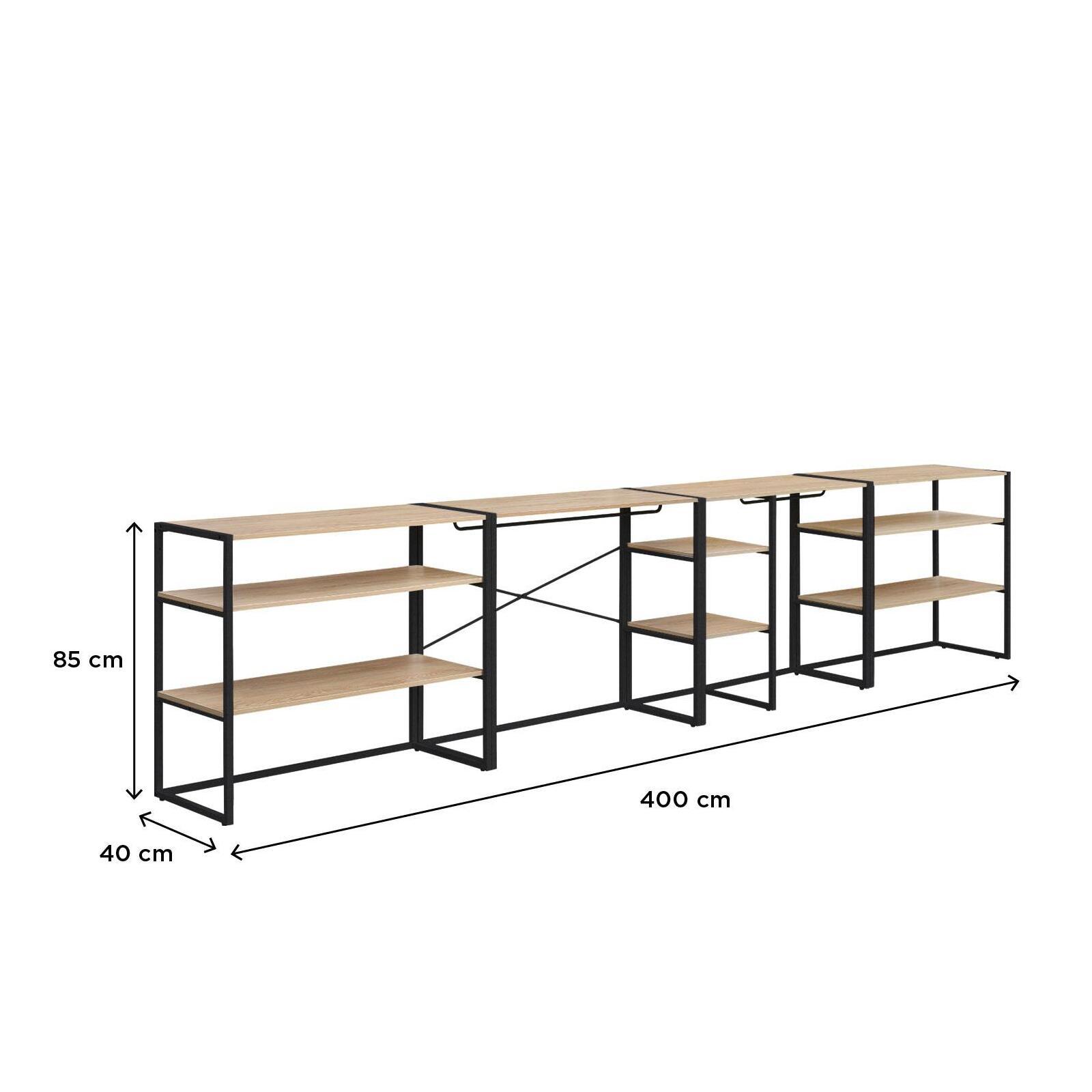 Portants vêtements sous combles modulables - Lot de 4
