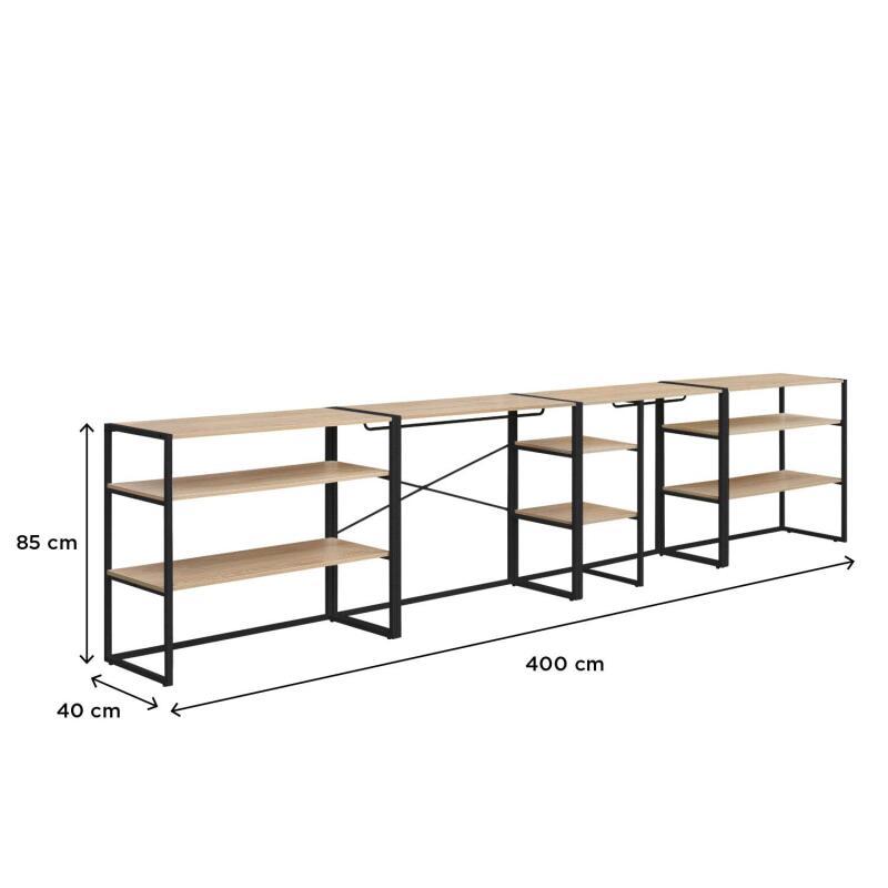 Portants vêtements sous combles modulables - Lot de 4