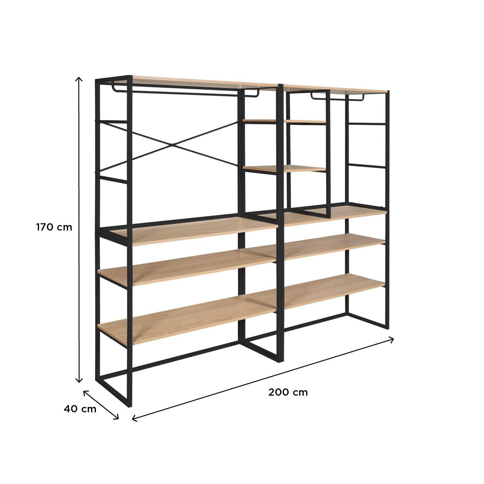 Portants vêtements sous combles modulables - Lot de 4