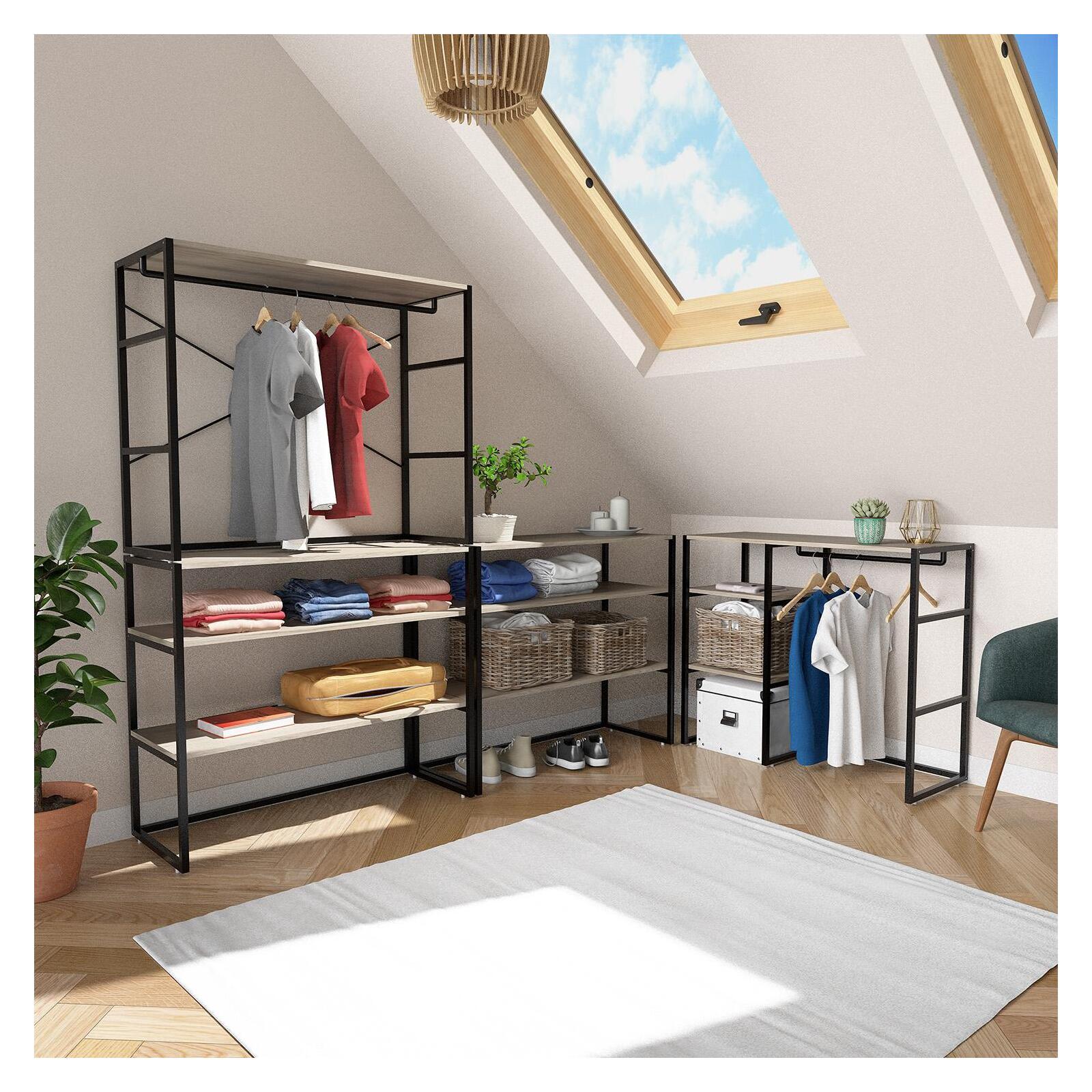 Portants vêtements sous combles modulables - Lot de 4