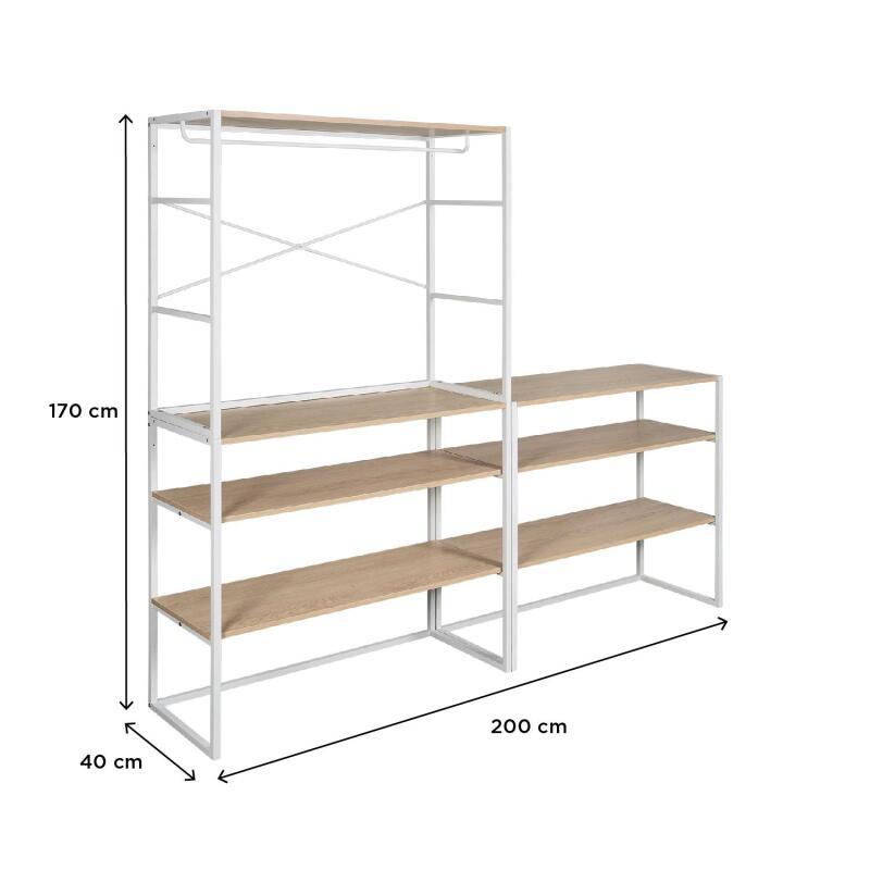 Portants vêtements sous combles modulables - Lot de 3