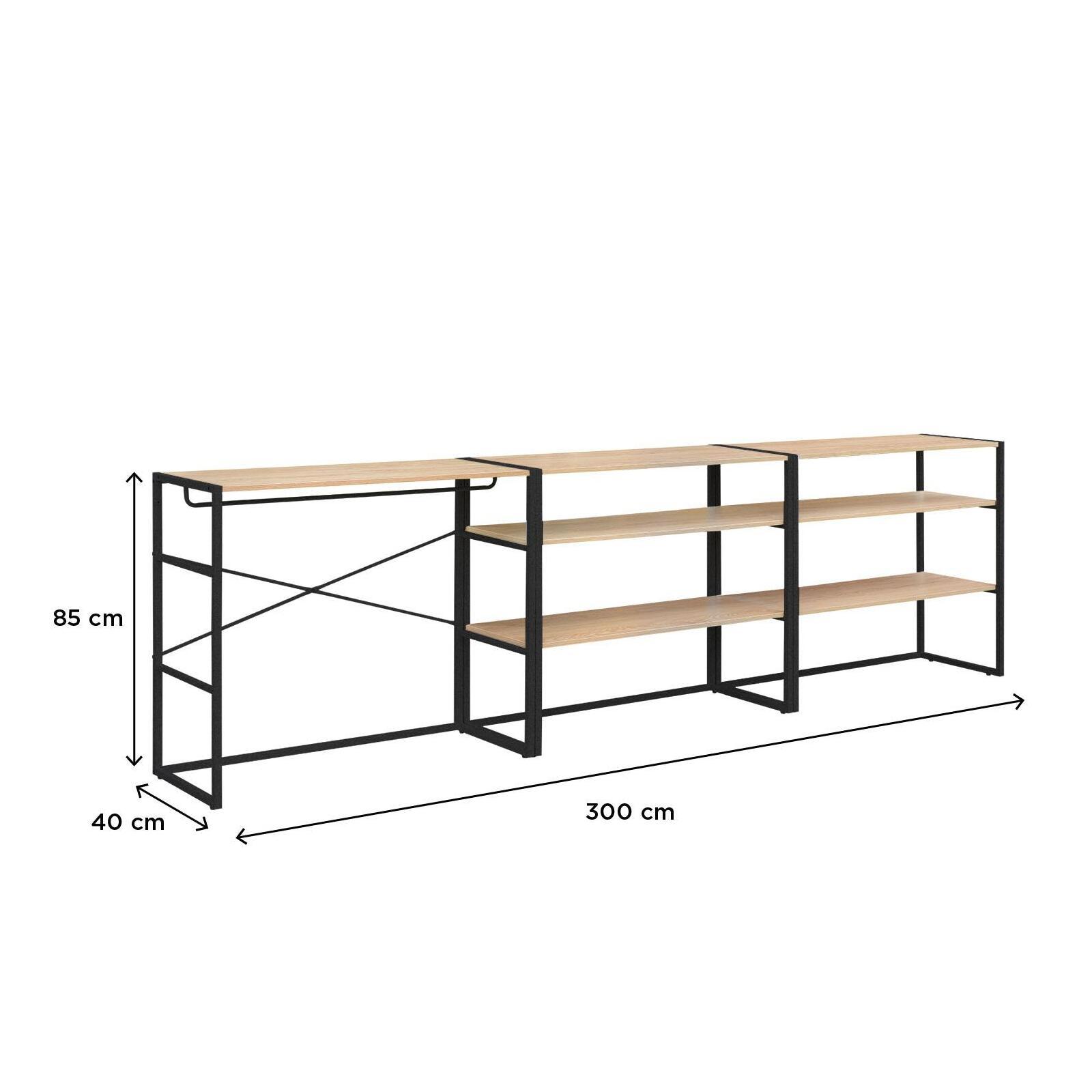 Portants vêtements sous combles modulables - Lot de 3