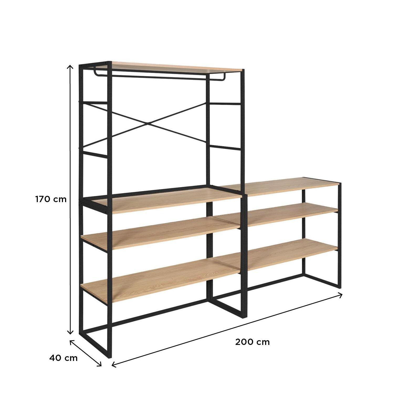 Portants vêtements sous combles modulables - Lot de 3