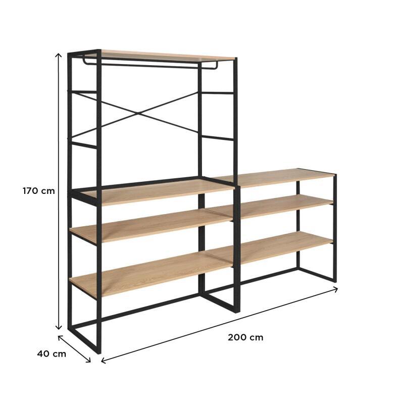 Portants vêtements sous combles modulables - Lot de 3