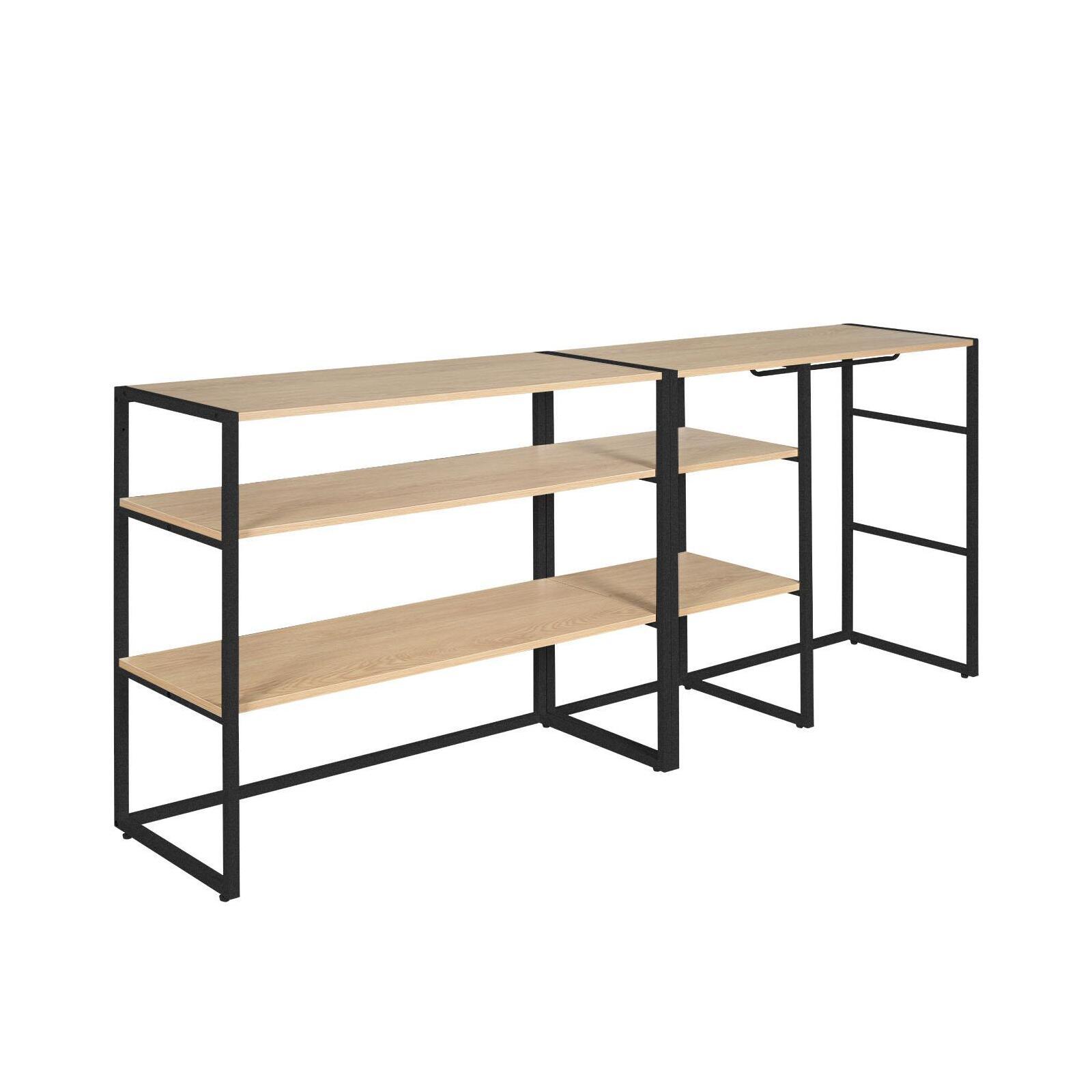 Portants vêtements sous combles modulables - Lot de 2