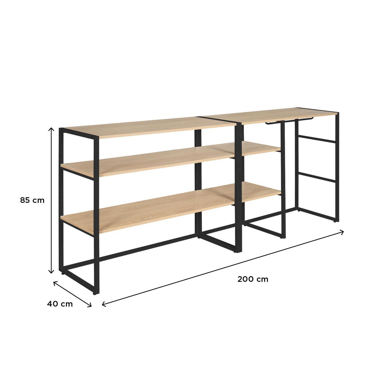 Portants vêtements sous combles modulables - Lot de 2
