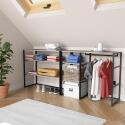 Portants vêtements sous combles modulables - Lot de 2