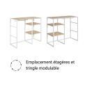 Lot de 2 portants vêtements sous combles modulables 200x85cm