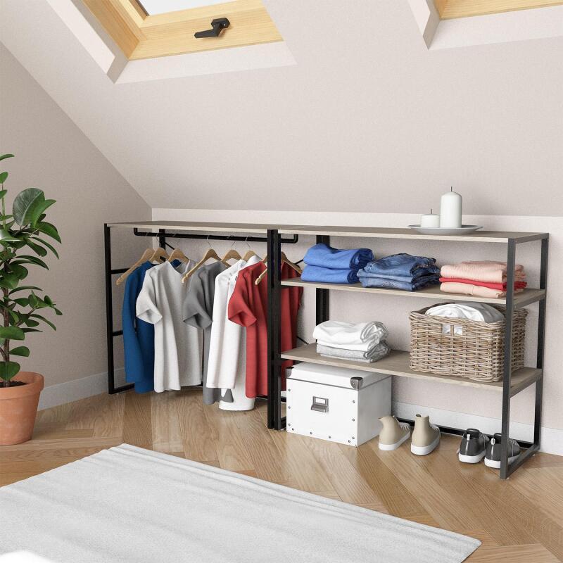 Portants vêtements sous combles  modulables - Lot de 2