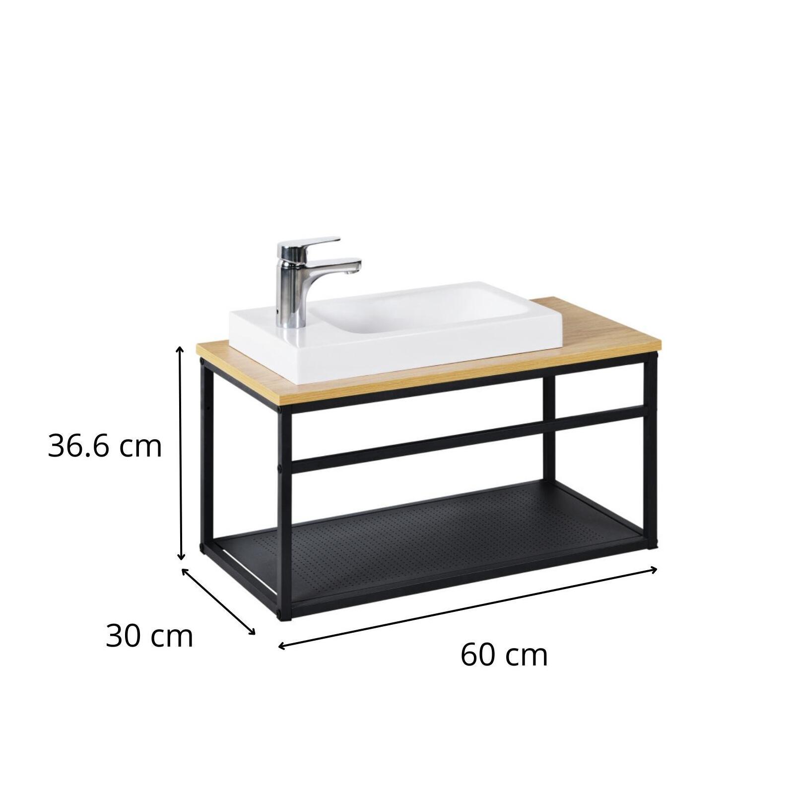 Meuble lave-mains vasque blanche WILO