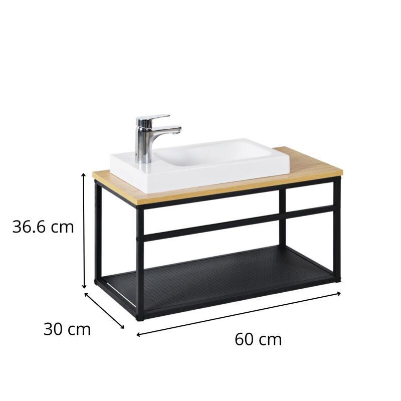 Meuble lave-mains vasque blanche WILO