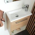 Ensemble meuble lave-mains NIKA + robinet GRIFO + Miroir SIMONA