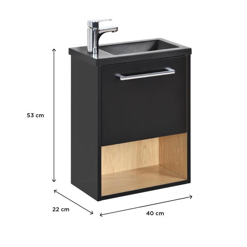 Ensemble meuble lave-mains NIKA + robinet TAP