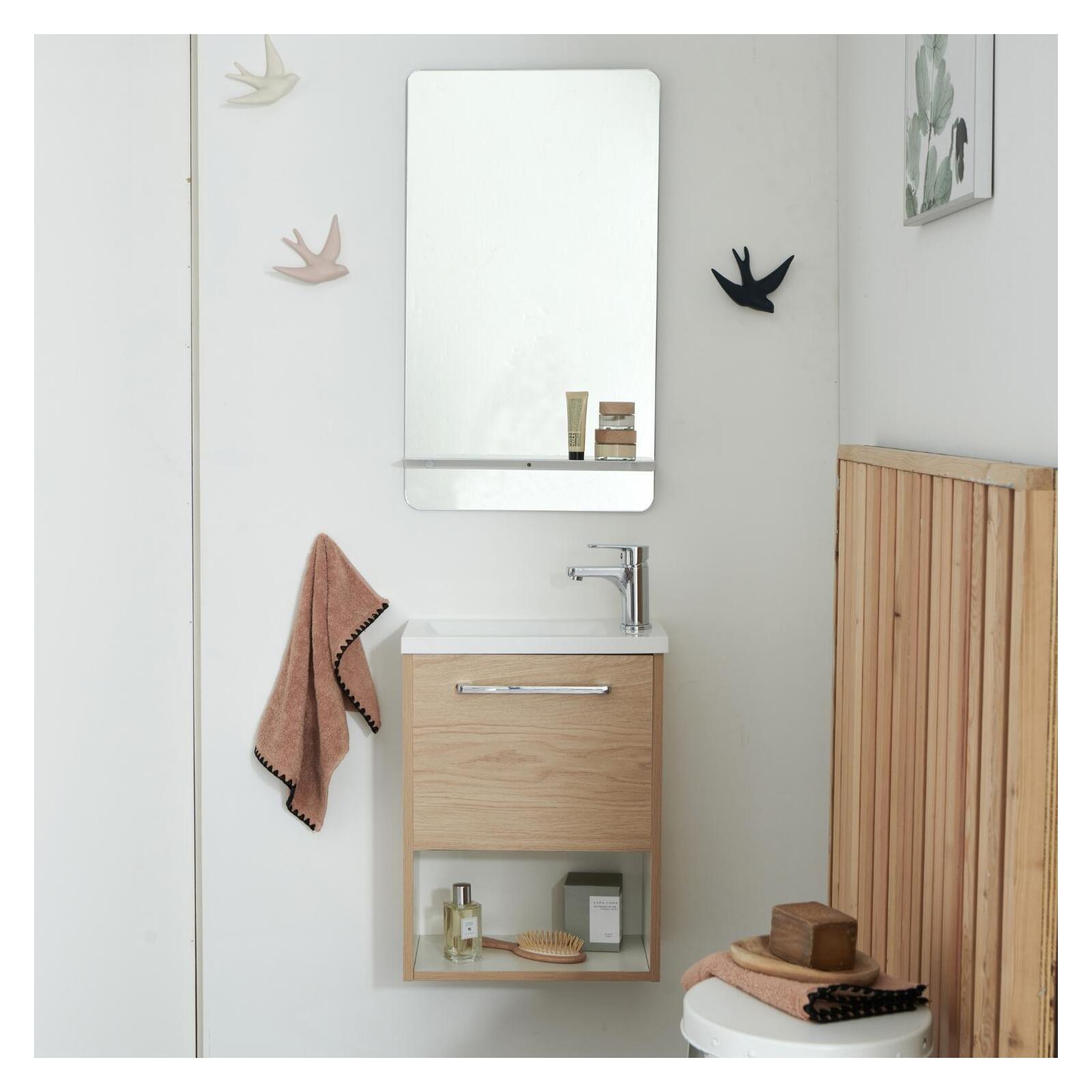 Ensemble meuble lave-mains NIKA + Miroir SIMONA