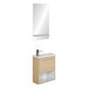 Ensemble meuble lave-mains NIKA + Miroir SIMONA
