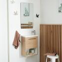 Ensemble meuble lave-mains NIKA + Miroir SIMONA