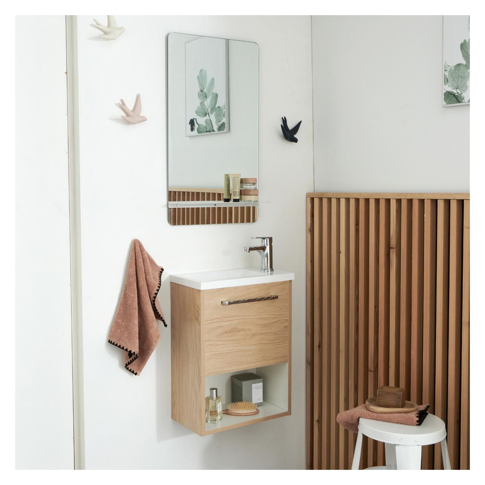 Ensemble meuble lave-mains NIKA + Miroir SIMONA