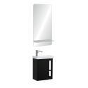 Ensemble meuble lave-mains blanc vasque blanche HAMPTON avec miroir