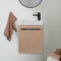 Ensemble meuble lave-mains noir carbone NEVADA avec robinet noir