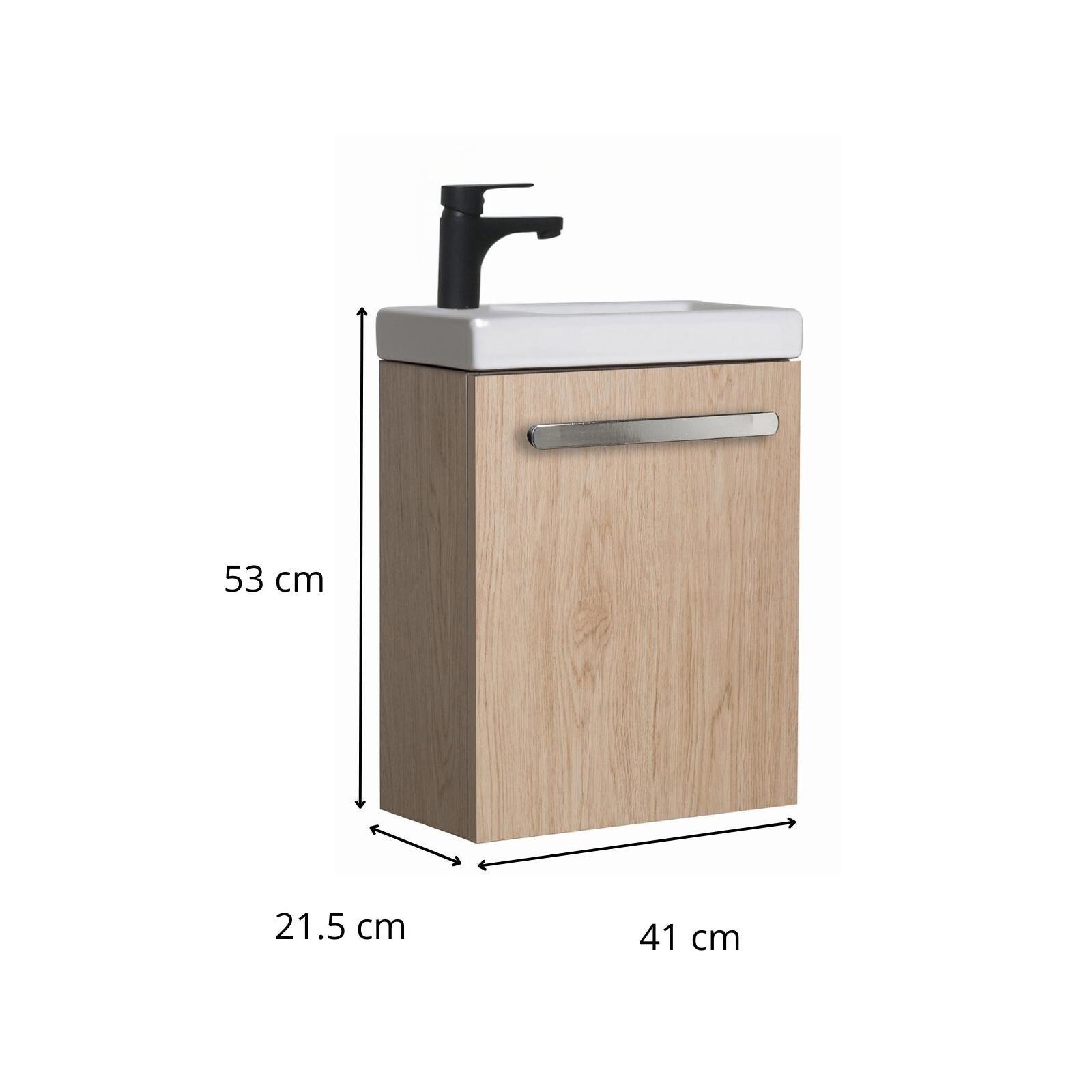 Ensemble meuble lave-mains noir carbone NEVADA avec robinet noir